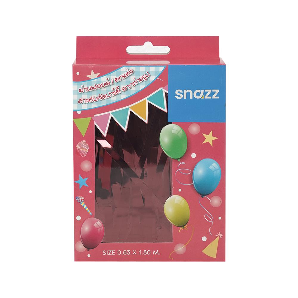 ม่านฟอยล์ตกแต่ง SNAZZ 63.5x180 ซม. สี BURGUNDY