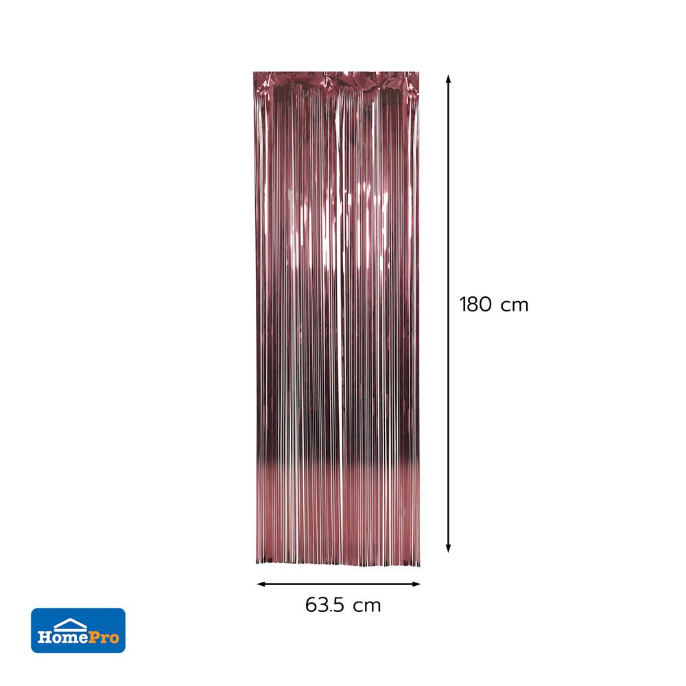 ม่านฟอยล์ตกแต่ง SNAZZ 63.5x180 ซม. สี BURGUNDY