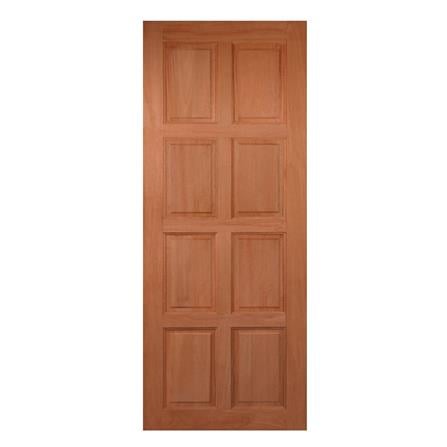 ประตูไม้เบญจพรรณ ไม่เจาะลูกบิด VK 8 ฟัก VK281 70x200 ซม. สีธรรมชาติ