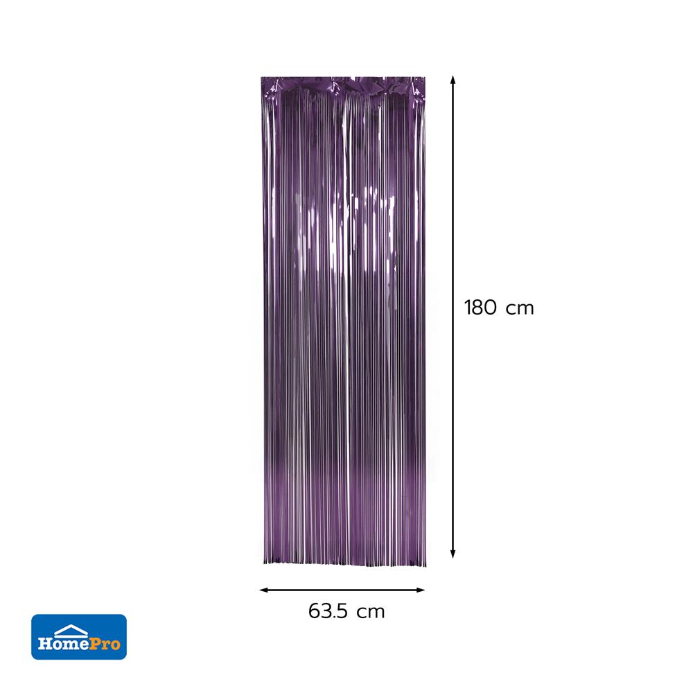 ม่านฟอยล์ตกแต่ง SNAZZ 63.5x180 ซม. สี PLUM