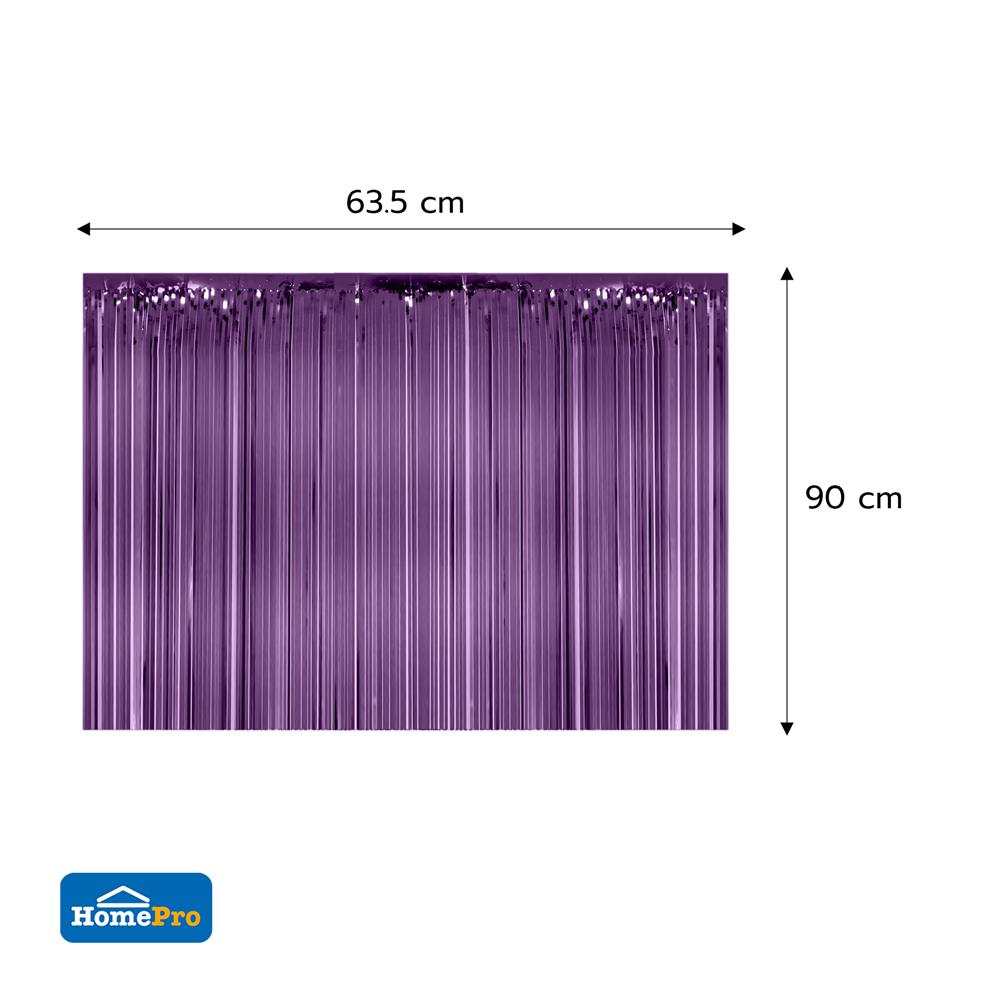 ม่านฟอยล์ตกแต่ง SNAZZ 63.5x90 ซม. สี PLUM