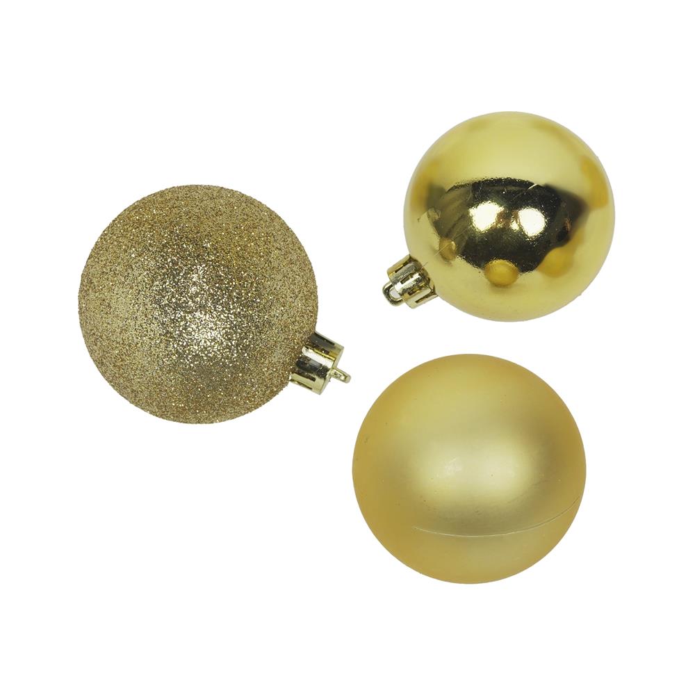 ชุดบอลตกแต่ง SNAZZ 6 ซม. สีทอง (แพ็ก 12 ชิ้น)