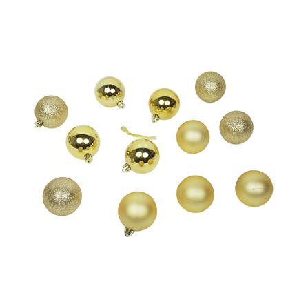 ชุดบอลตกแต่ง SNAZZ 6 ซม. สีทอง (แพ็ก 12 ชิ้น)_0