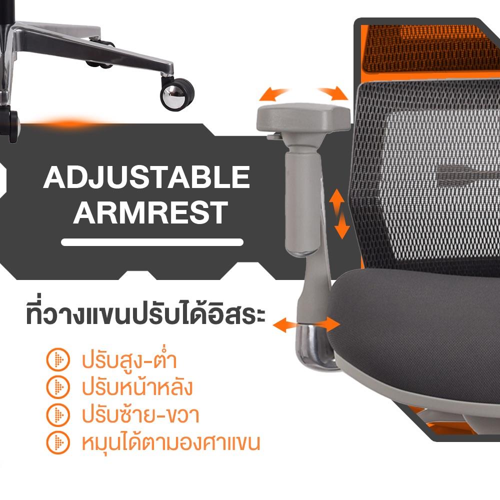 เก้าอี้สุขภาพ ERGOTREND MALMO สีเทา