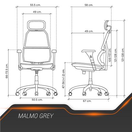 เก้าอี้สุขภาพ ERGOTREND MALMO สีเทา_11