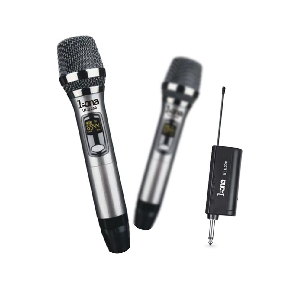 ไมโครโฟนคู่ไร้สายคลื่น UHF LEONA ULU200