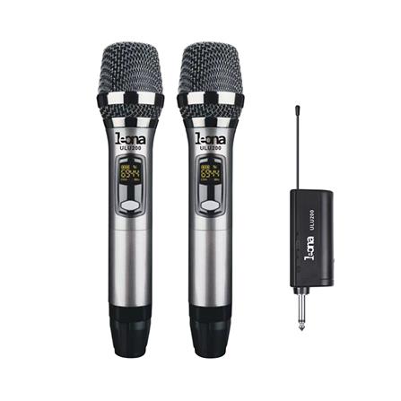 ไมโครโฟนคู่ไร้สายคลื่น UHF LEONA ULU200_0