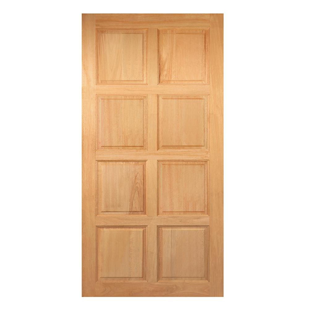 ประตูไม้สยาแดง ไม่เจาะลูกบิด VK 181 8 ฟัก 100x200 ซม. สีธรรมชาติ