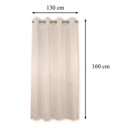 ผ้าม่าน EYELET HOME LIVING STYLE GRID UV 130x160 ซม. สีครีม_3