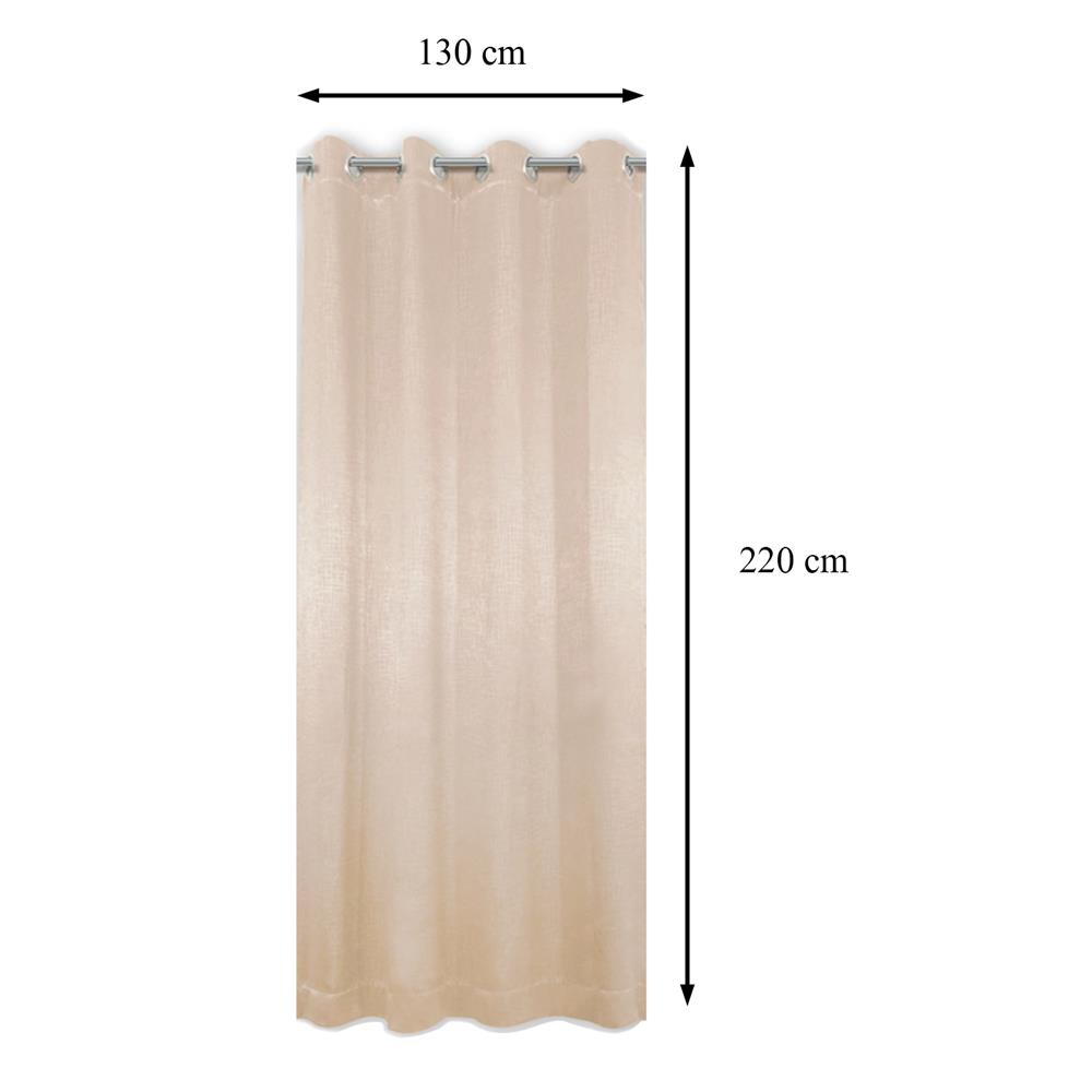 ผ้าม่าน EYELET HOME LIVING STYLE GRID UV 130x220 ซม. สีครีม