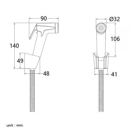 สายฉีดชำระครบชุด RASLAND H811-H8989_7