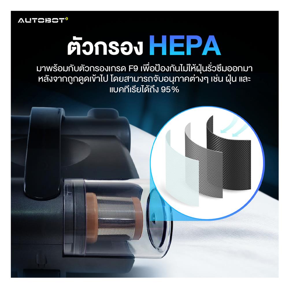 เครื่องดูดฝุ่นหุ่นยนต์ AUTOBOT MITE ROBOT สีดำ/ทอง