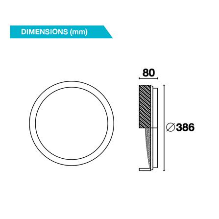 ไฟเพดาน LED BEC NORMA-01 15 นิ้ว 36 วัตต์ DAYLIGHT/COOL WHITE/WARM WHITE สีขาว_5