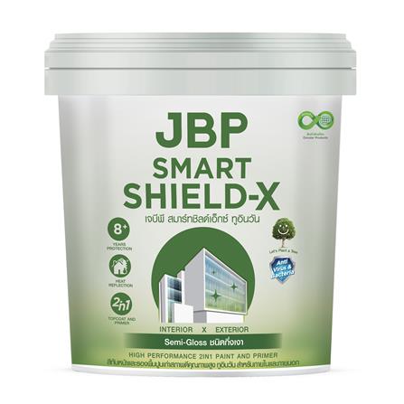 สีน้ำทาภายนอก ชนิดกึ่งเงา JBP SMART SHIELD-X 2IN1 BASE A สีขาว 2.5 แกลลอน_0