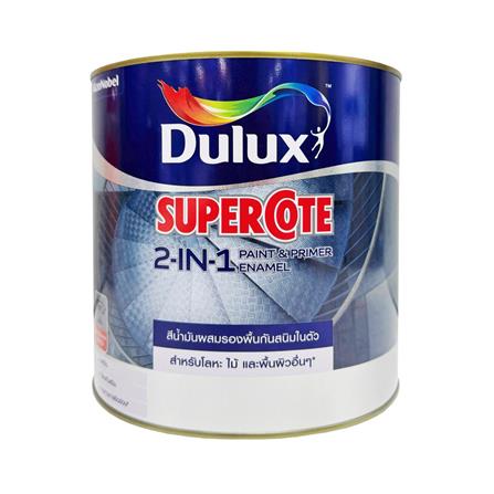 สีน้ำมันผสมรองพื้น ชนิดด้าน DULUX SUPERCOTE 2-IN-1 F1002 สีดำ 3 ลิตร_0