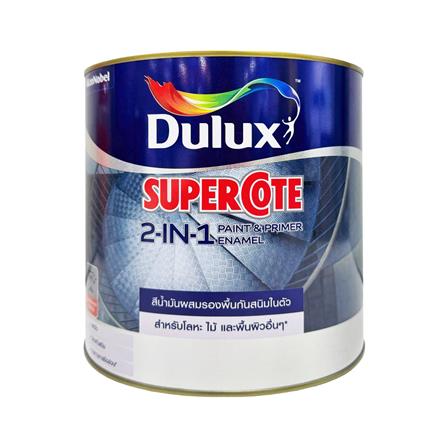 สีน้ำมันผสมรองพื้น ชนิดด้าน DULUX SUPERCOTE 2-IN-1 F1003 สีเงิน 3 ลิตร_0