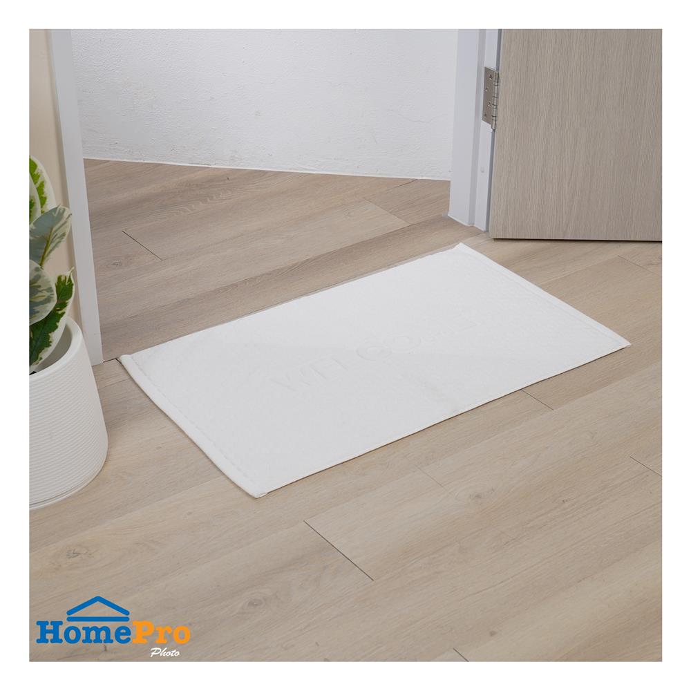 พรมขนหนู HOME LIVING STYLE WELL 17X28 นิ้ว สีขาว