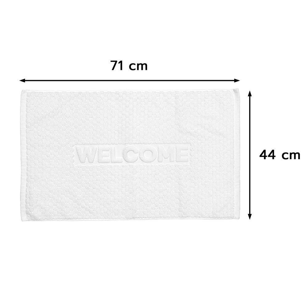 พรมขนหนู HOME LIVING STYLE WELL 17X28 นิ้ว สีขาว