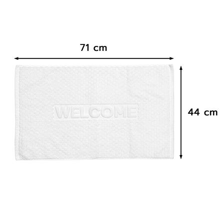 พรมขนหนู HOME LIVING STYLE WELL 17X28 นิ้ว สีขาว_7