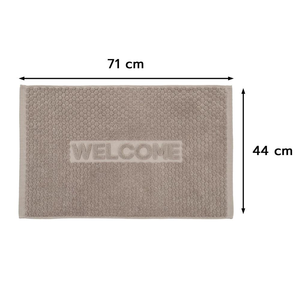 พรมขนหนู HOME LIVING STYLE WELL 17x28 นิ้ว สีเทา