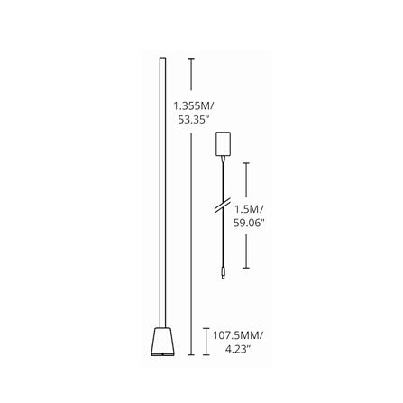 ไฟตั้งพื้น LED WIZ GRADIENT FLOOR LAMP 9.7ิ วัตต์ RGB สีดำ/ขาว_6