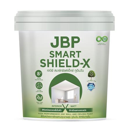 สีน้ำทาฝ้า ชนิดด้าน JBP SMART SHIELD-X 2IN1 สีเทา 2.5 แกลลอน_0