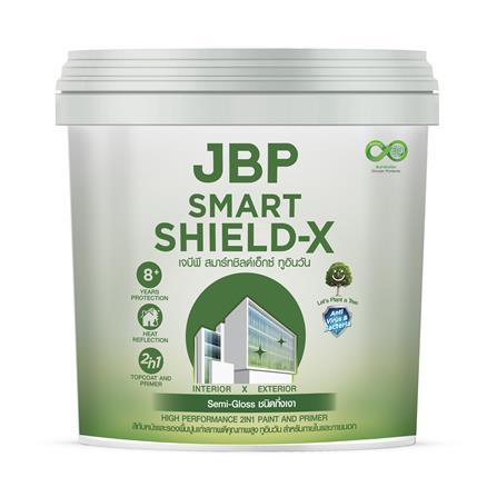 สีน้ำทาภายนอก ชนิดกึ่งเงา JBP SMART SHIELD-X 2IN1 BASE A สีขาว 1 แกลลอน_0
