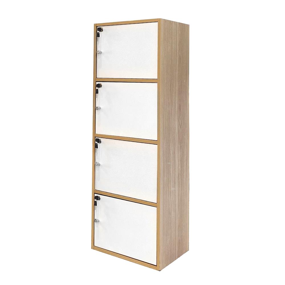 ตู้ล็อคเกอร์ 4 ช่อง FURDINI KEPT สี NATURE OAK/ขาว