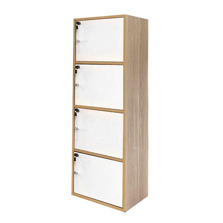 ตู้ล็อคเกอร์ 4 ช่อง FURDINI KEPT สี NATURE OAK/ขาว_0