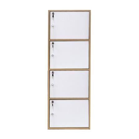 ตู้ล็อคเกอร์ 4 ช่อง FURDINI KEPT สี NATURE OAK/ขาว_1