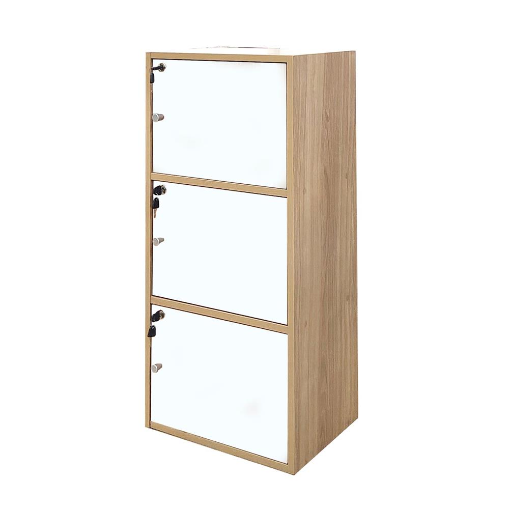ตู้ล็อคเกอร์ 3 ช่อง FURDINI KEPT สี NATURE OAK/ขาว