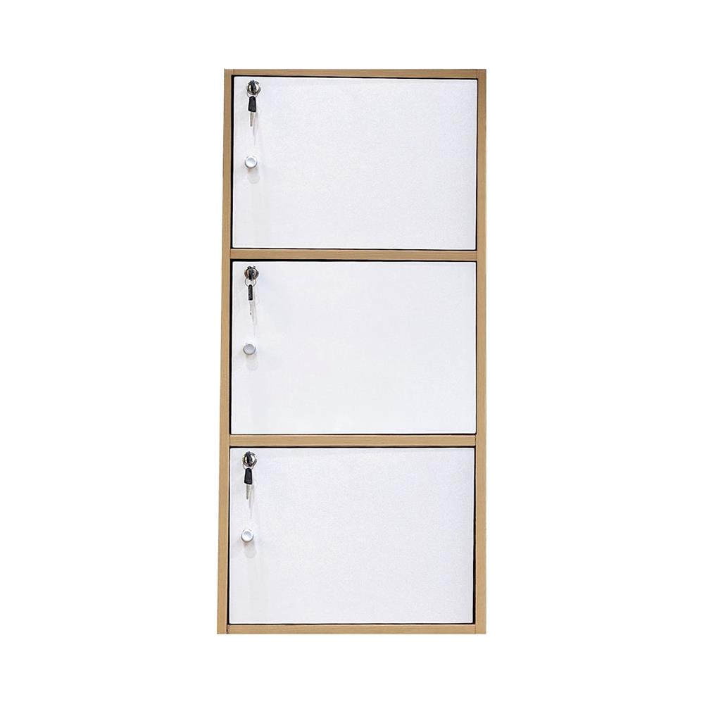 ตู้ล็อคเกอร์ 3 ช่อง FURDINI KEPT สี NATURE OAK/ขาว