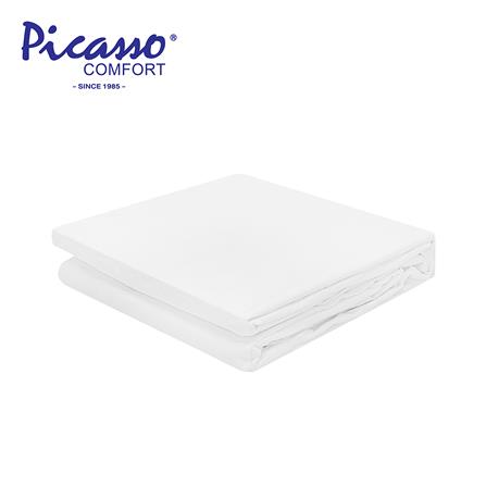 ผ้ารองกันเปื้อน 3.5 ฟุต PICASSO กันน้ำ FIT สีขาว_0