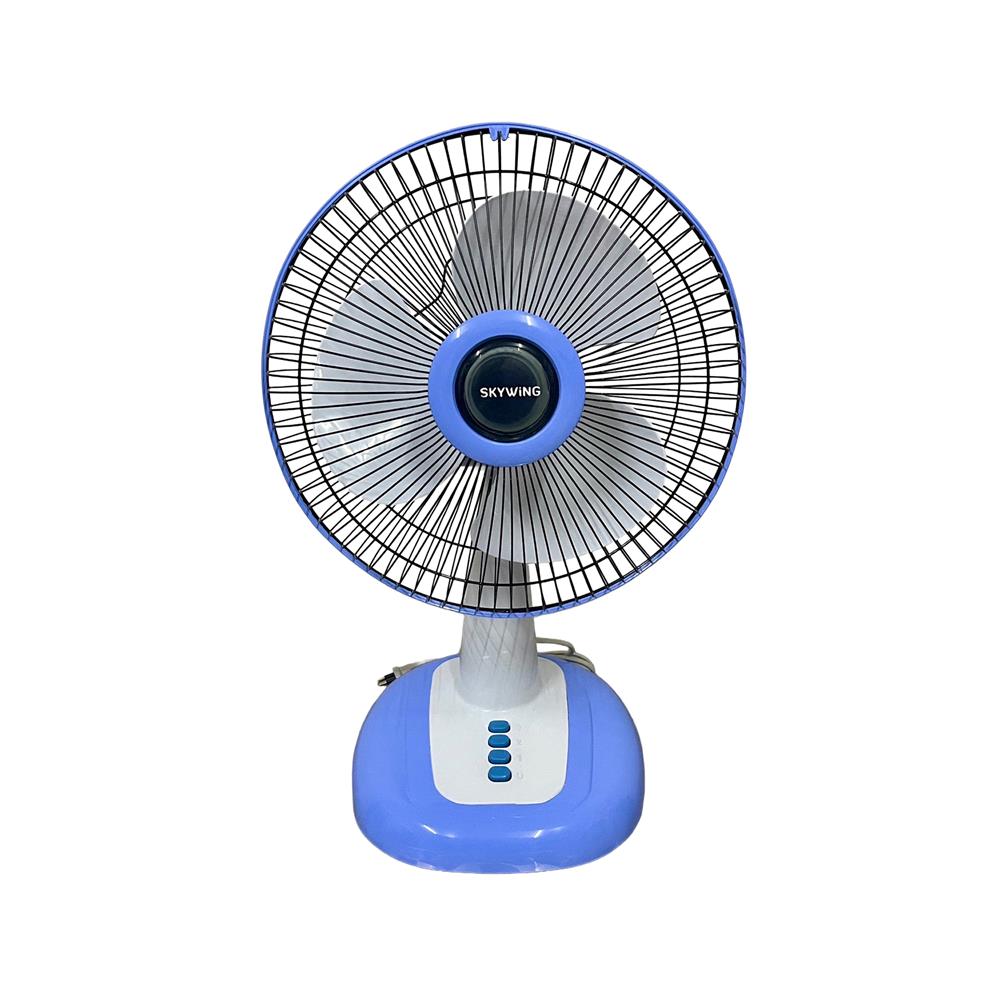 พัดลมตั้งโต๊ะ 12 นิ้ว SKYWING S188 สีฟ้า ใบสี