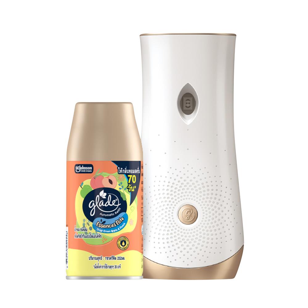 เครื่องพ่นสเปรย์พร้อมรีฟิล GLADE 252 มล. CRISP GREEN APPLE AND PEACH