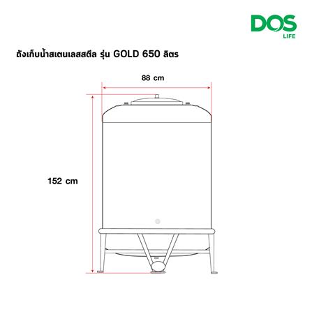 ถังเก็บน้ำสเตนเลส DOS ECO-05/GD-650L 650 ลิตร_9