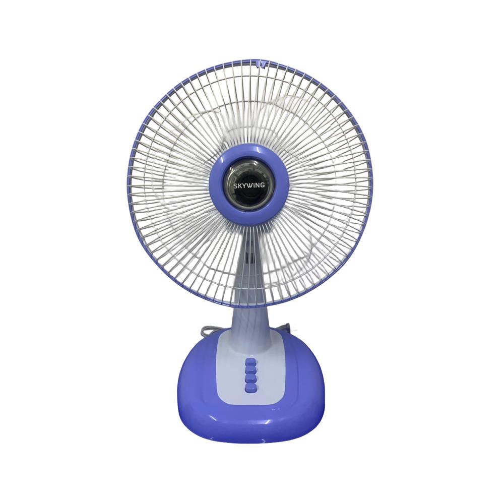 พัดลมตั้งโต๊ะ 12 นิ้ว SKYWING S188 สีฟ้า ใบใส
