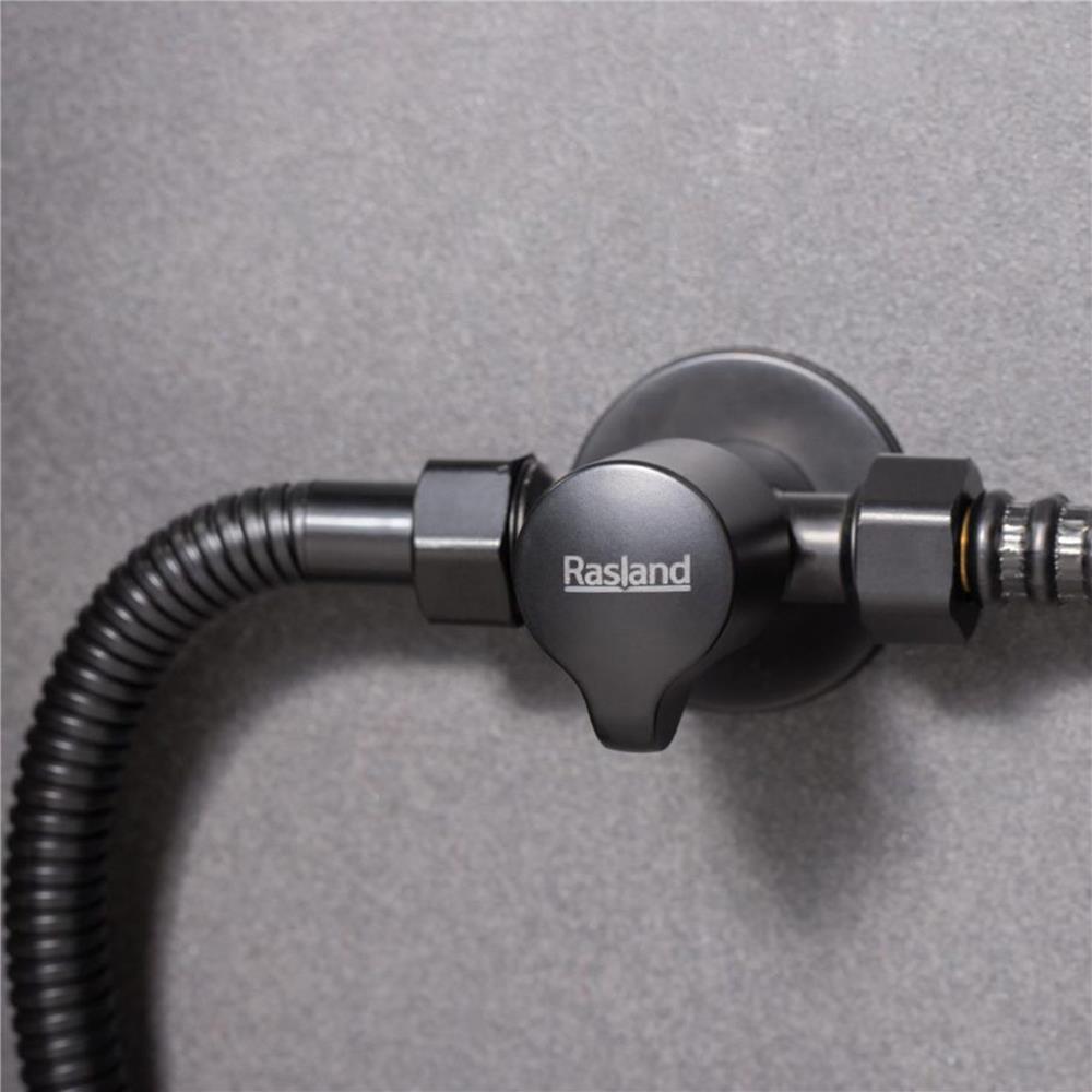 สต๊อปวาล์ว RASLAND STP-BK-3WAY ดำ