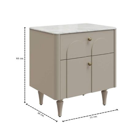 โต๊ะข้างเตียง SB FURNITURE FAY 19244777 55 ซม. สี PASTELA CREAM_5