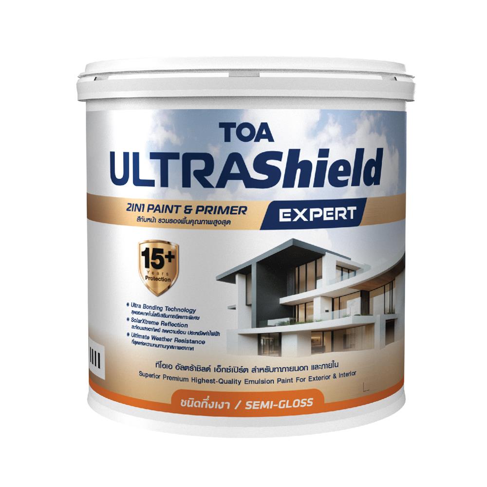 สีน้ำทาภายใน-ภายนอก ชนิดกึ่งเงา TOA ULTRASHIELD EXPERT US100 สีขาว 1 แกลลอน