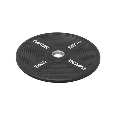 แผ่นน้ำหนัก BUMPER PLATE รูขนาด 2 นิ้ว IVADE  5 กก. (แพ็ก 2 ชิ้น)_4