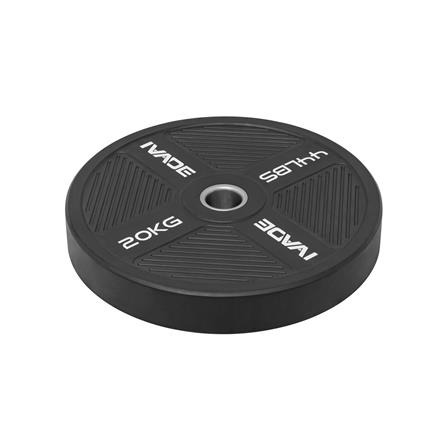 แผ่นน้ำหนัก BUMPER PLATE รูขนาด 2 นิ้ว IVADE  20 กก. (แพ็ก 2 ชิ้น)_4