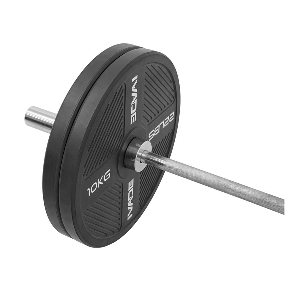 แผ่นน้ำหนัก BUMPER PLATE รูขนาด 2 นิ้ว IVADE  10 กก. (แพ็ก 2 ชิ้น)