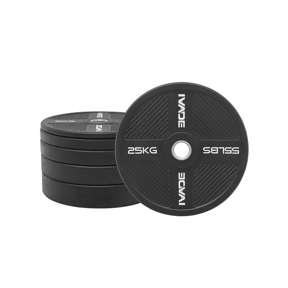 ชุดแผ่นน้ำหนัก BUMPER PLATE รูขนาด 2 นิ้ว IVADE  5-25 กก.