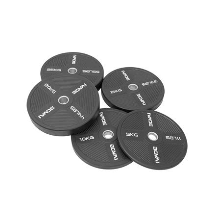 ชุดแผ่นน้ำหนัก BUMPER PLATE รูขนาด 2 นิ้ว IVADE  5-25 กก._4
