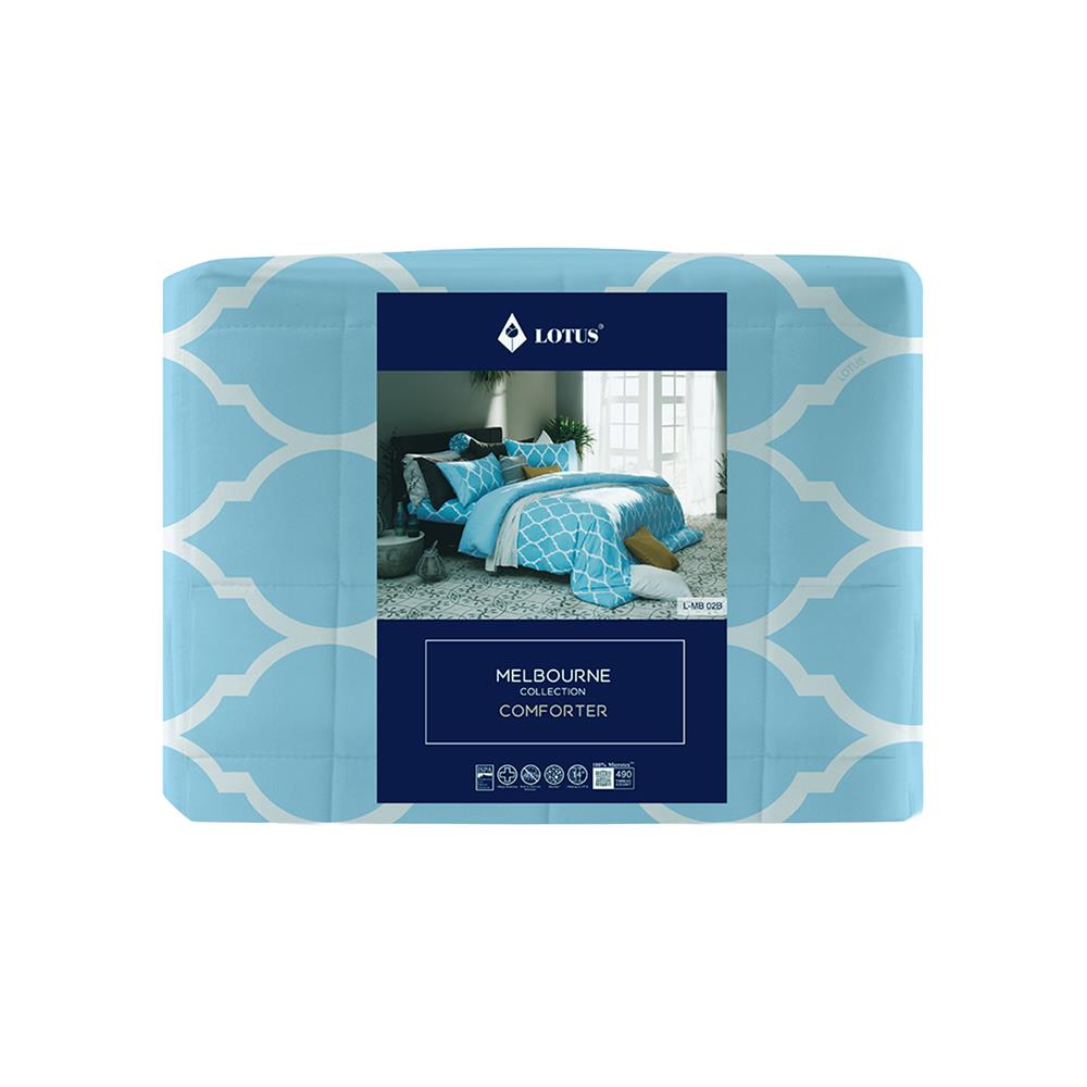 ผ้านวม LOTUS MELBOURNE L-MB 02B 100x90 นิ้ว สี BLUE