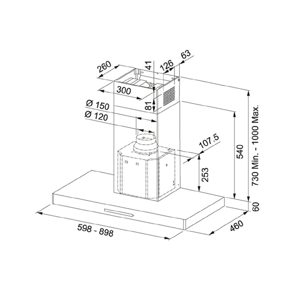 เตาฝัง+เครื่องดูดควัน FRANKE FIH3210+FCR625TCBKXSNG