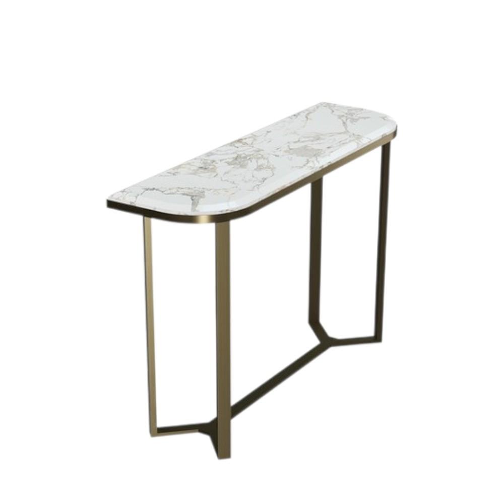 โต๊ะคอนโซล SB FURNITURE NALIA 19244476 120 ซม. สีขาว/ทอง