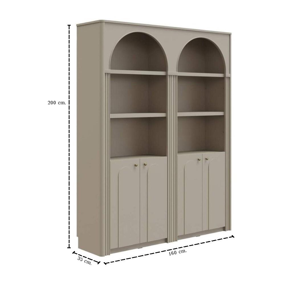 ตู้โชว์ SB FURNITURE FAY 19244779 160 ซม. สีพาสเทล่า ครีม