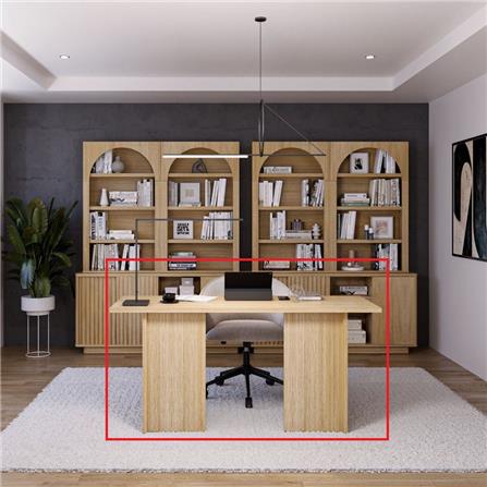 โต๊ะทำงาน SB FURNITURE VALLEY 19243724 160 ซม. สีวัลเลย์โอ๊ค_5